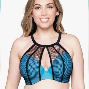 NWT Curvy Kate: Catch of The Day Padded Plunge Bikini UK 32HH